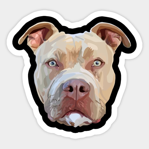 Pitbull Dog Sticker by thedailysoe